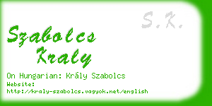 szabolcs kraly business card