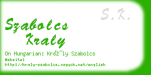 szabolcs kraly business card